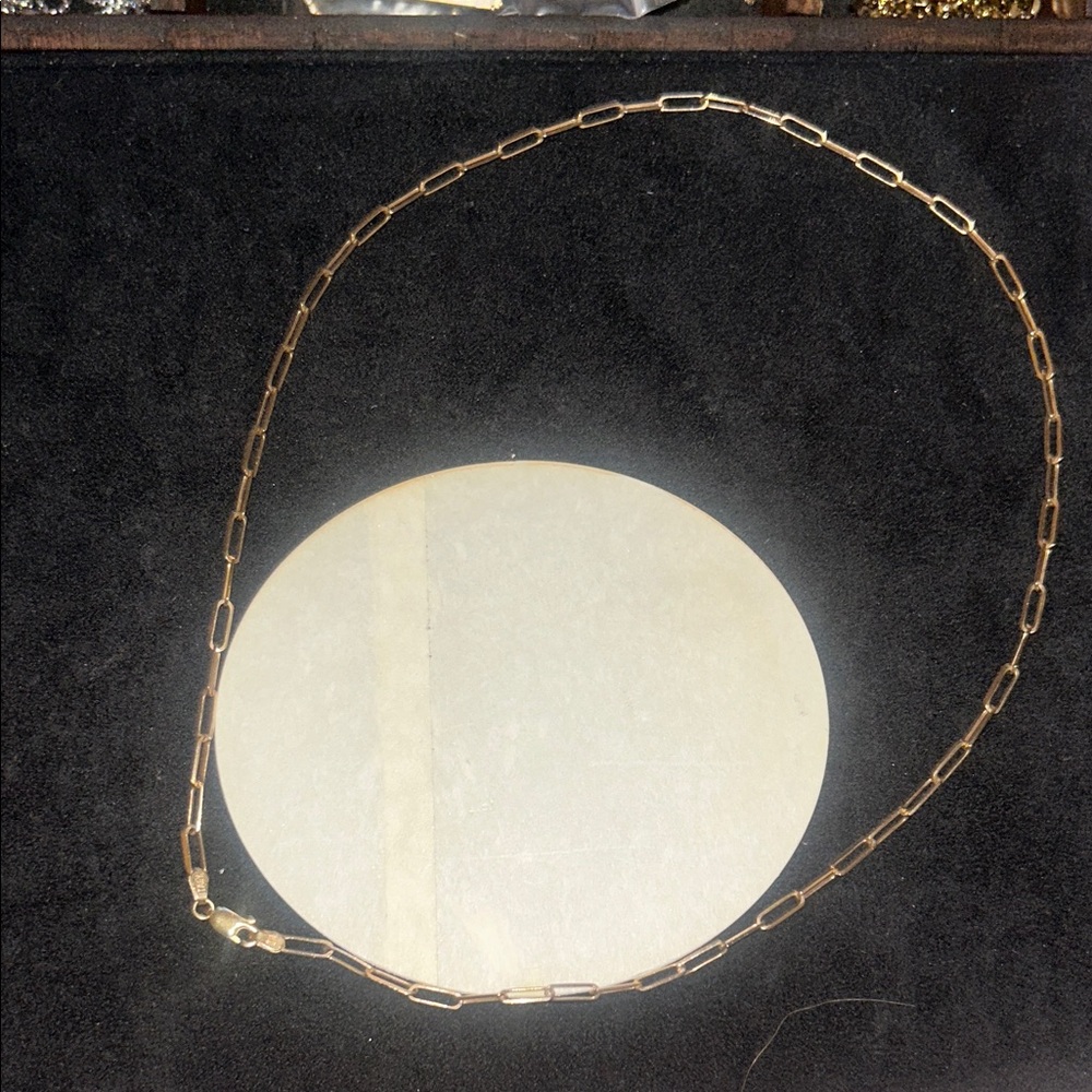 18 K Gold Paperclip Chain Necklace - Women's Jewelry (6.18 grams)💛 - Picture 3 of 14